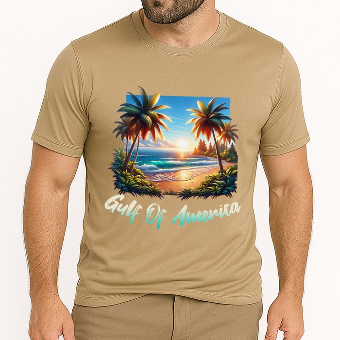 Gulf Of Usa America Beach Ocean Vibes AmericaS Gulf Cooling Performance Crew T-Shirt