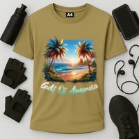 Gulf Of Usa America Beach Ocean Vibes AmericaS Gulf Cooling Performance Crew T-Shirt