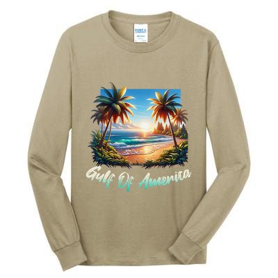 Gulf Of Usa America Beach Ocean Vibes AmericaS Gulf Tall Long Sleeve T-Shirt