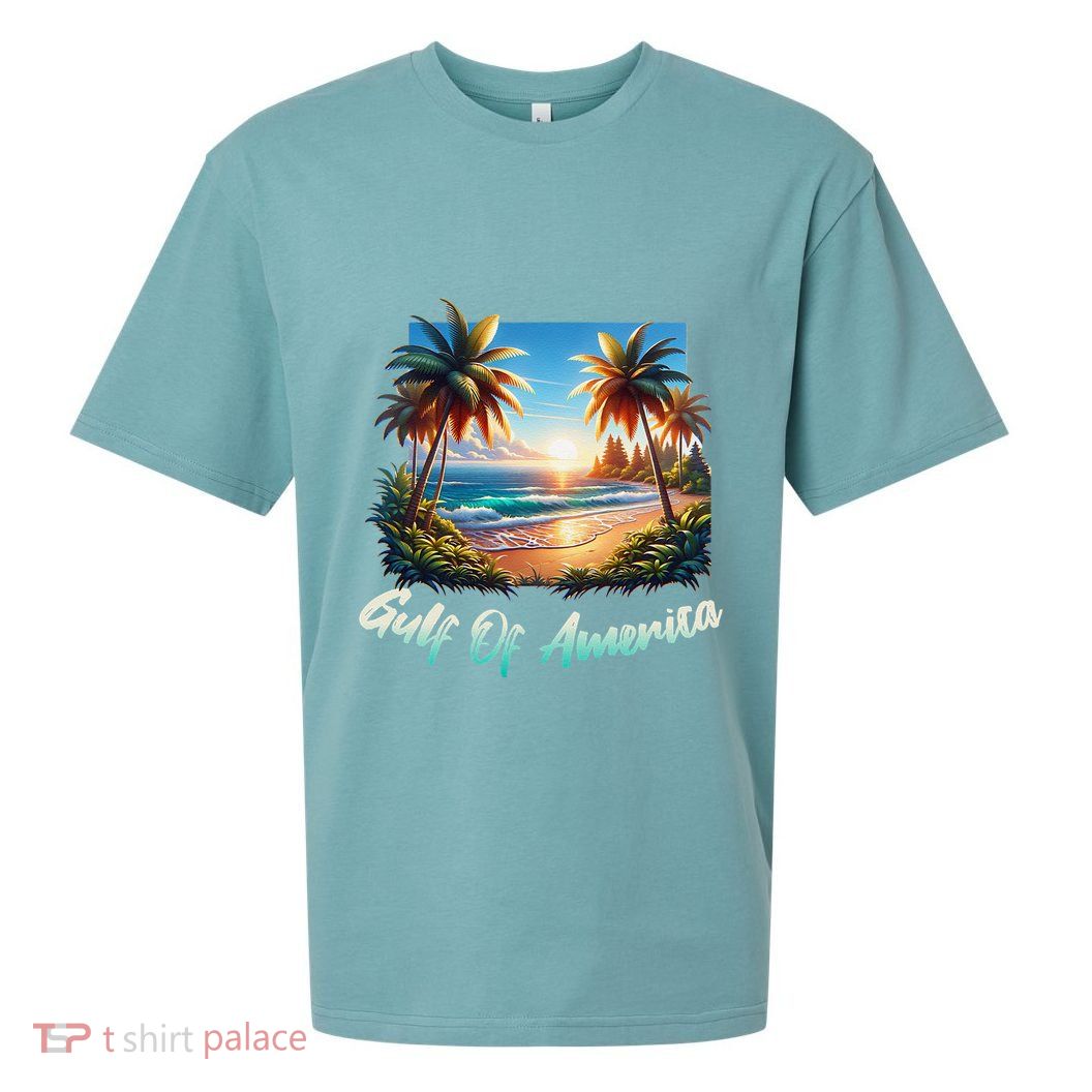 Gulf Of Usa America Beach Ocean Vibes AmericaS Gulf Sueded Cloud Jersey T-Shirt