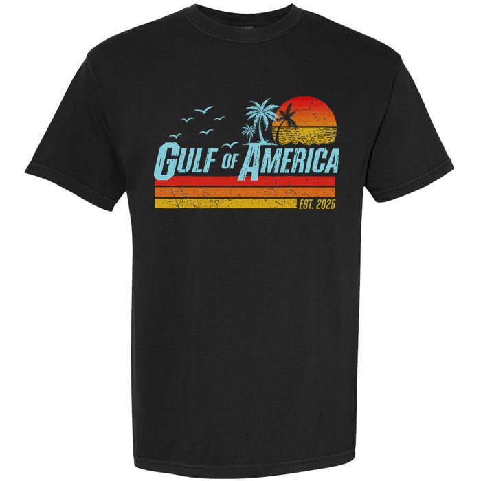Gulf Of USA America Est 2025 Retro Vintage Beach Garment-Dyed Heavyweight T-Shirt