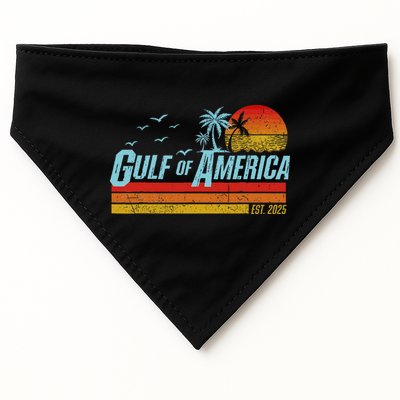 Gulf Of USA America Est 2025 Retro Vintage Beach USA-Made Doggie Bandana