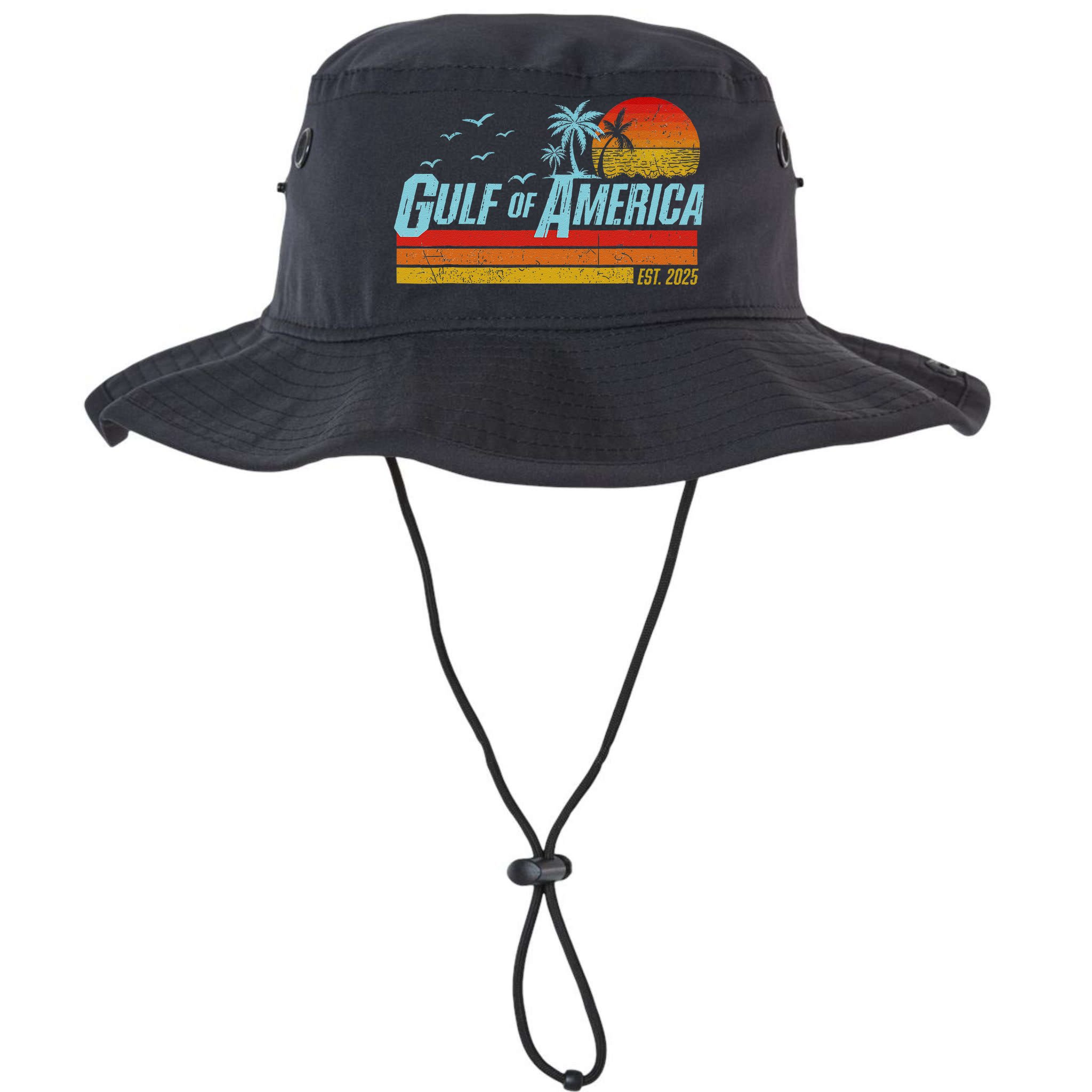 Gulf Of USA America Est 2025 Retro Vintage Beach Bucket Hat