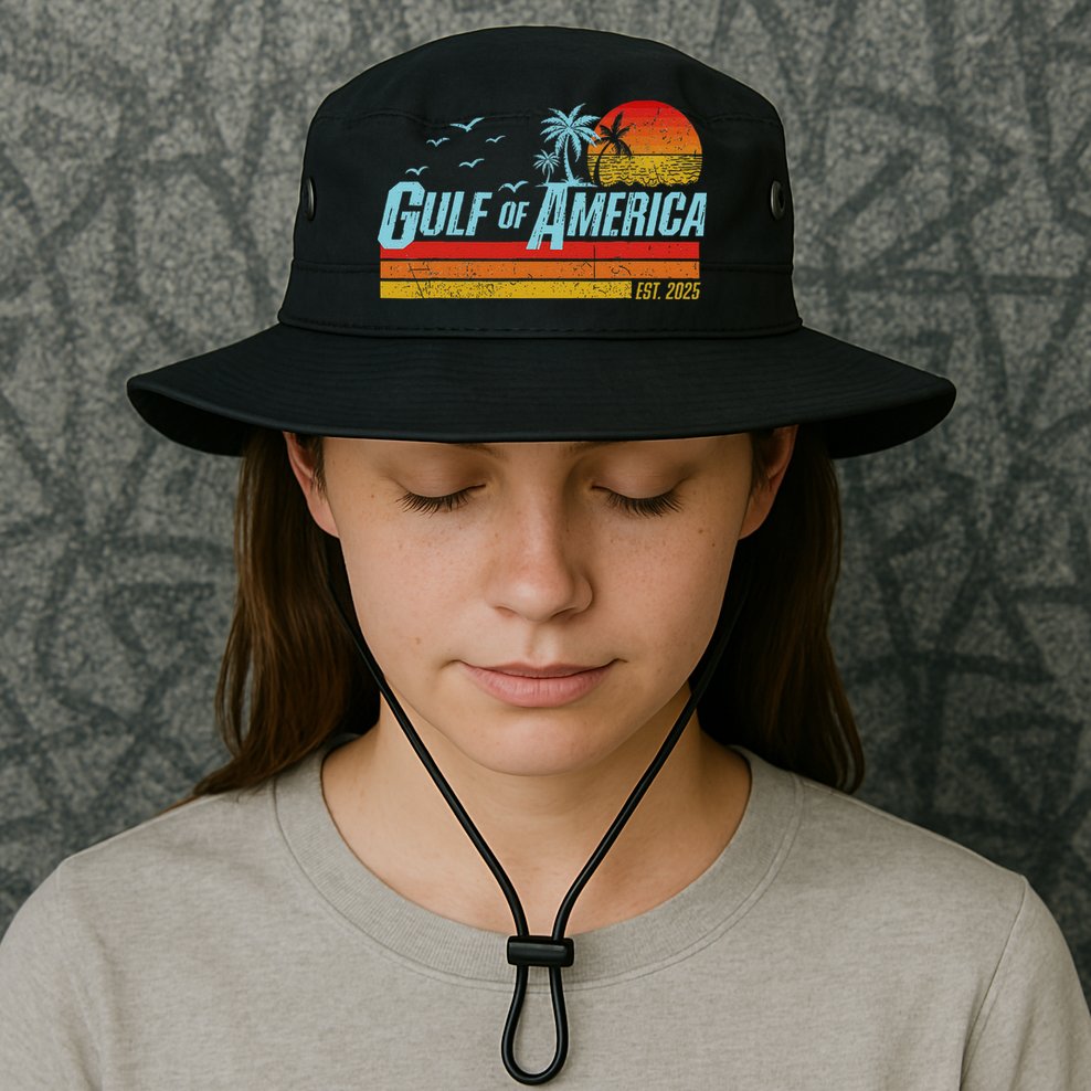 Gulf Of USA America Est 2025 Retro Vintage Beach Bucket Hat