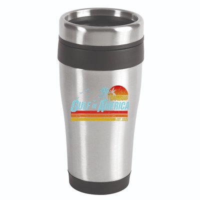 Gulf Of USA America Est 2025 Retro Vintage Beach 16oz Travel Tumbler