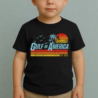 Gulf Of USA America Est 2025 Retro Vintage Beach Toddler T-Shirt