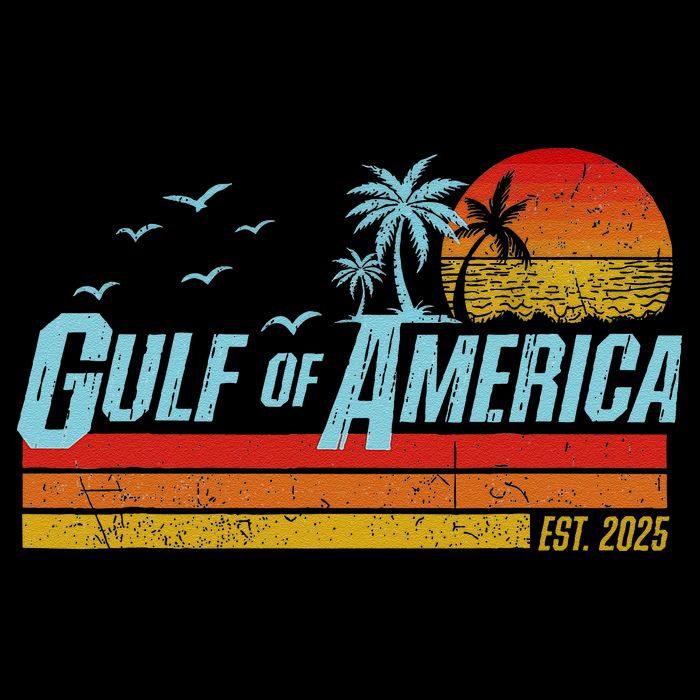 Gulf Of USA America Est 2025 Retro Vintage Beach Toddler T-Shirt