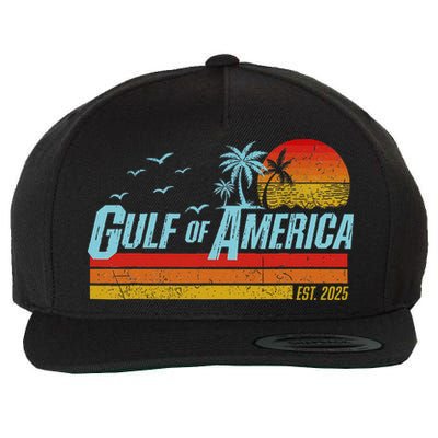 Gulf Of USA America Est 2025 Retro Vintage Beach Wool Snapback Cap