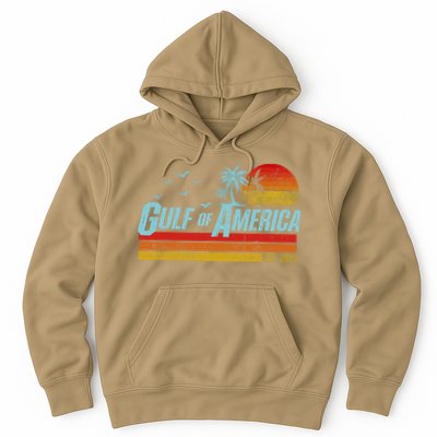 Gulf Of USA America Est 2025 Retro Vintage Beach Hoodie