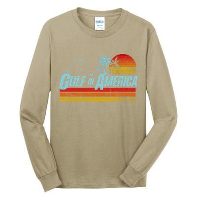 Gulf Of USA America Est 2025 Retro Vintage Beach Tall Long Sleeve T-Shirt