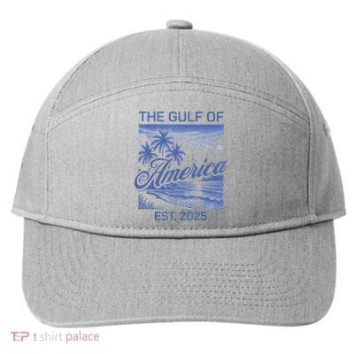 Gulf Of Usa America Est 2025 American Flag Gulf Mexico 7-Panel Snapback Hat