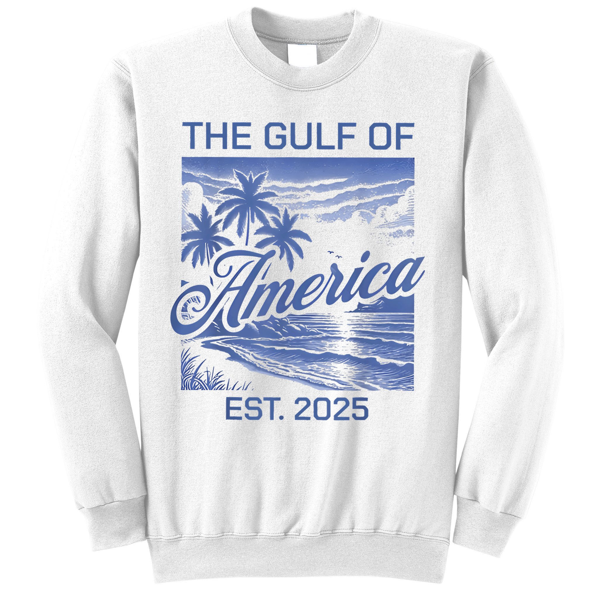 Gulf Of Usa America Est 2025 American Flag Gulf Mexico Sweatshirt