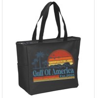 Gulf Of Us America Est 2025 Retro Vintage Beach Zip Tote Bag
