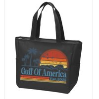 Gulf Of Us America Est 2025 Retro Vintage Beach Zip Tote Bag