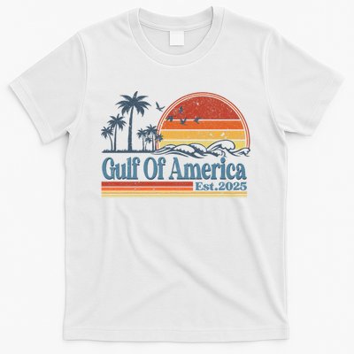 Gulf Of Us America Est 2025 Retro Vintage Beach T-Shirt