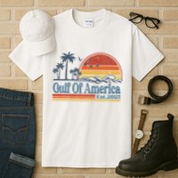 Gulf Of Us America Est 2025 Retro Vintage Beach Tall T-Shirt
