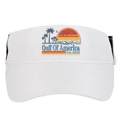 Gulf Of Us America Est 2025 Retro Vintage Beach Adult Drive Performance Visor