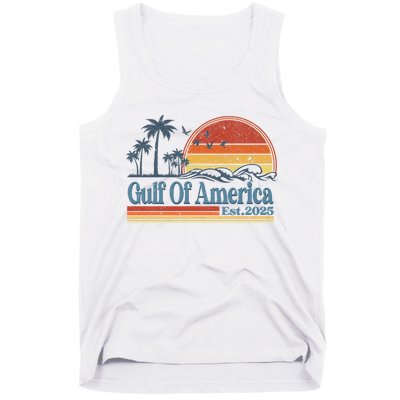 Gulf Of Us America Est 2025 Retro Vintage Beach Tank Top