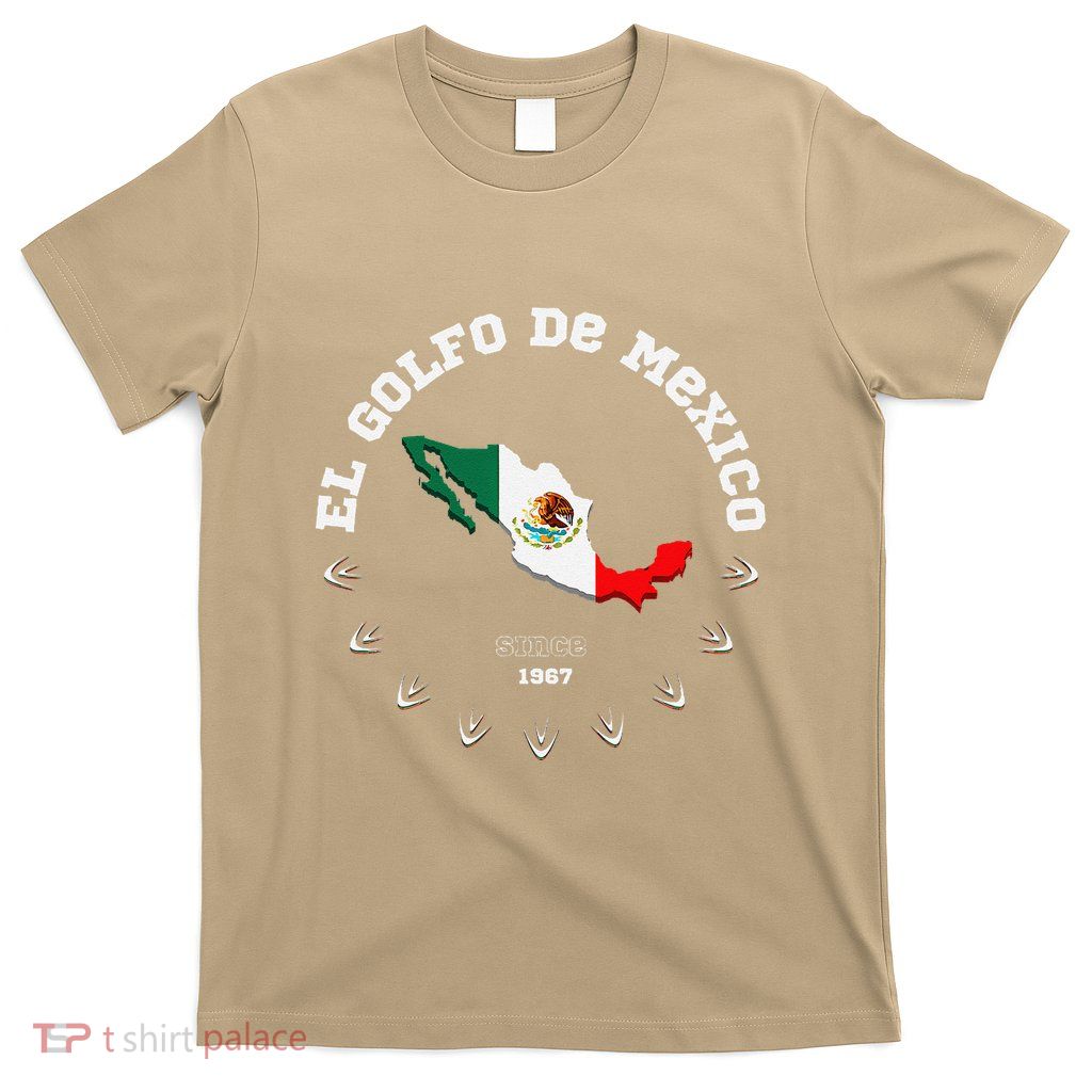 Gulf Of Usa America Funny Gulf Of Mexico Flag Map T-Shirt