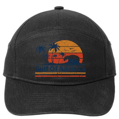 Gulf Of Usa America Est 2025 Retro Vintage Beach 7-Panel Snapback Hat