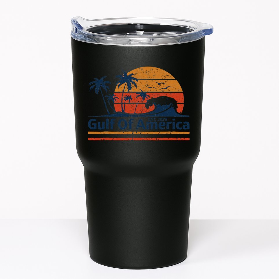 Gulf Of Usa America Est 2025 Retro Vintage Beach Tumbler