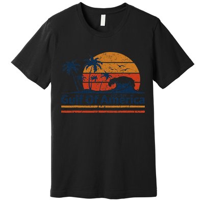 Gulf Of Usa America Est 2025 Retro Vintage Beach Premium T-Shirt