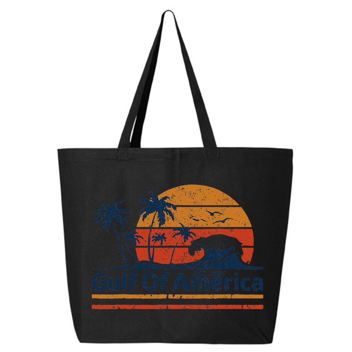 Gulf Of Usa America Est 2025 Retro Vintage Beach 25L Jumbo Tote