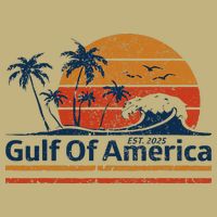 Gulf Of Usa America Est 2025 Retro Vintage Beach T-Shirt