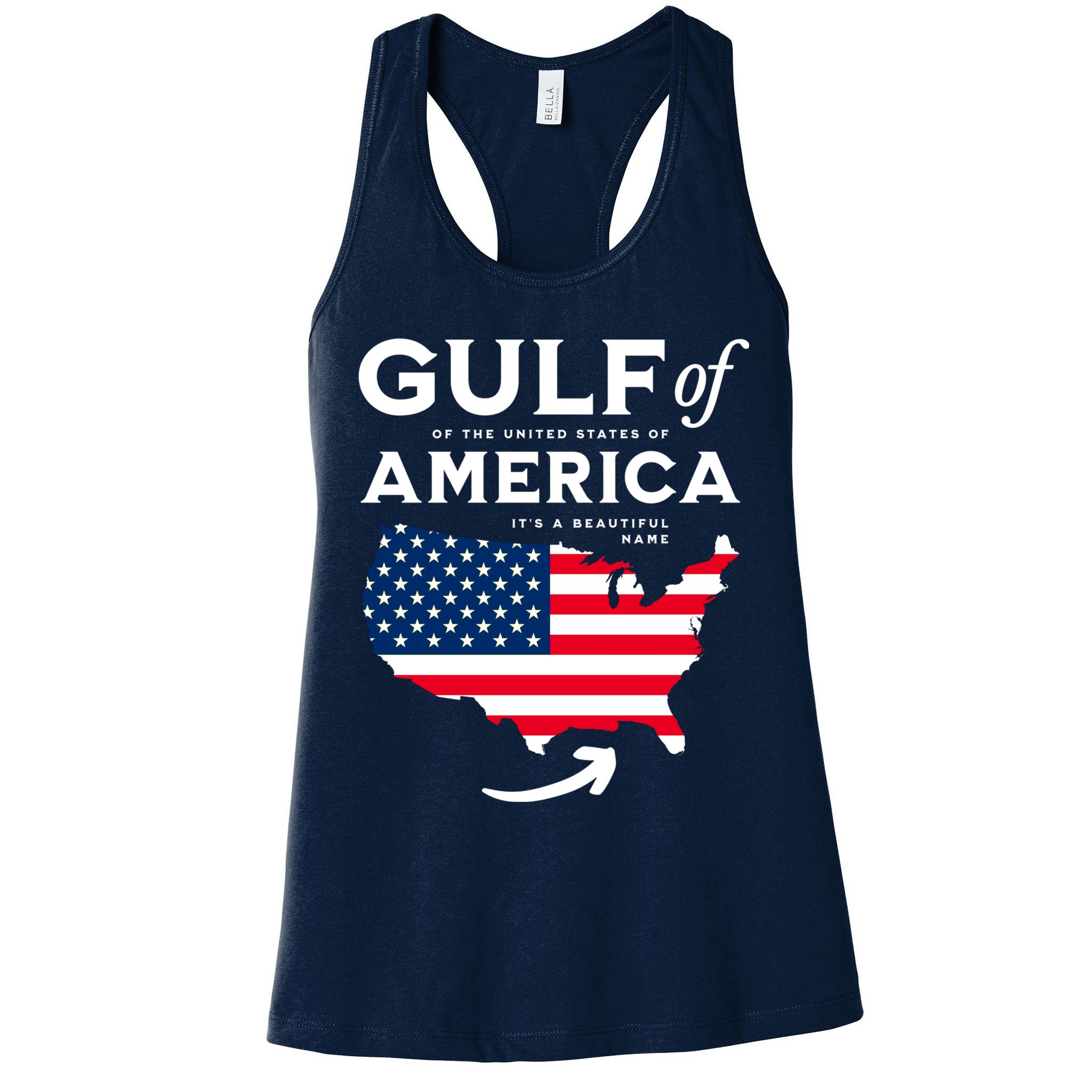 Gulf Of Us America American Flag Womens Tank Top