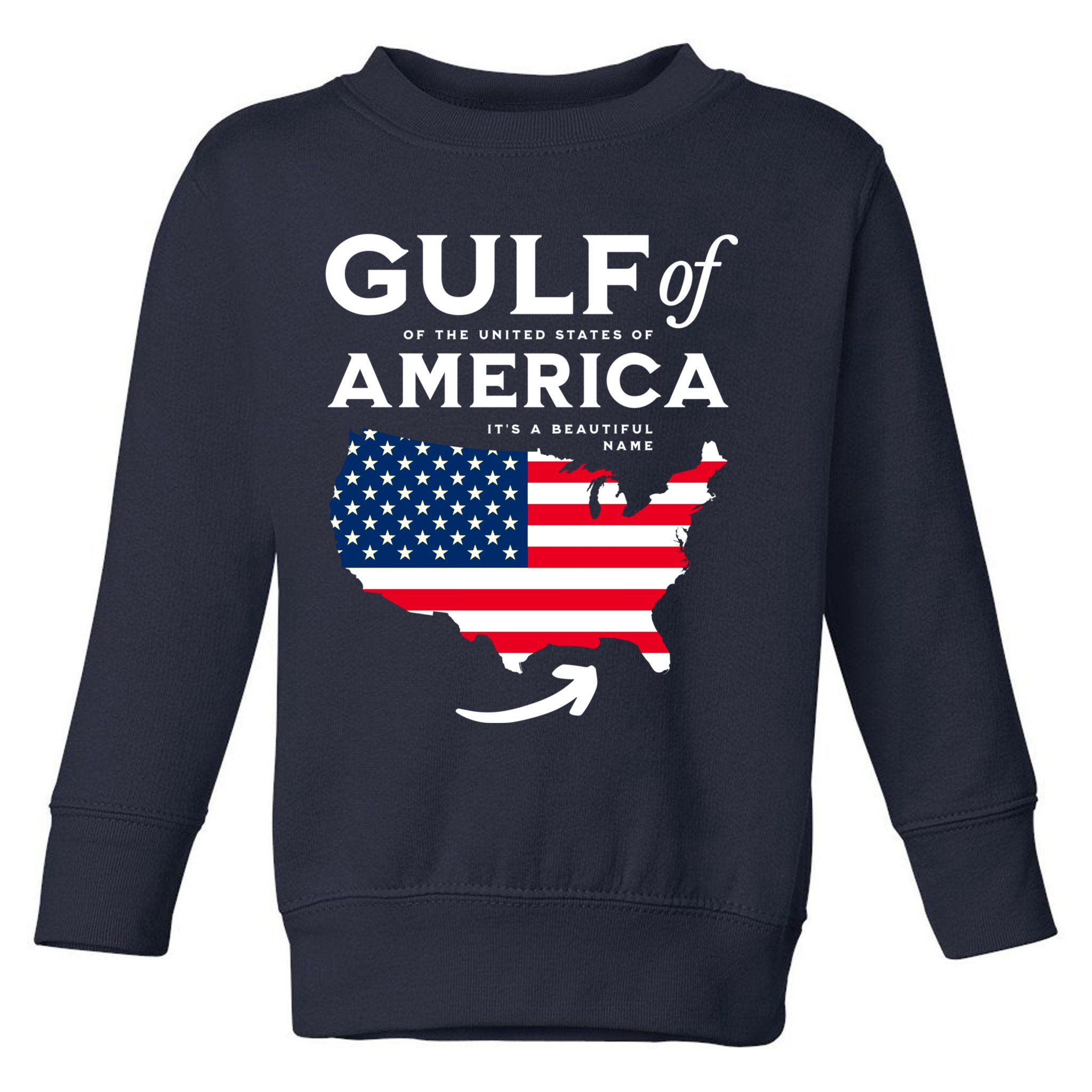 Gulf Of Us America American Flag Toddler Sweatshirt