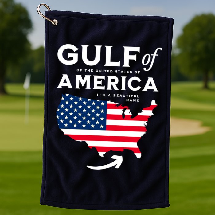 Gulf Of Us America American Flag Golf Towel