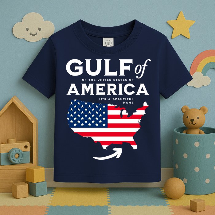 Gulf Of Us America American Flag Toddler T-Shirt