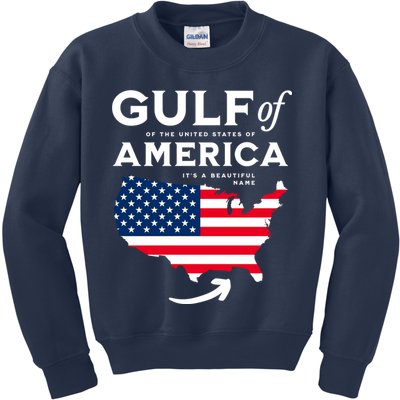Gulf Of Us America American Flag Kids Sweatshirt