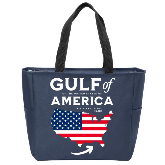 Gulf Of Us America American Flag Zip Tote Bag