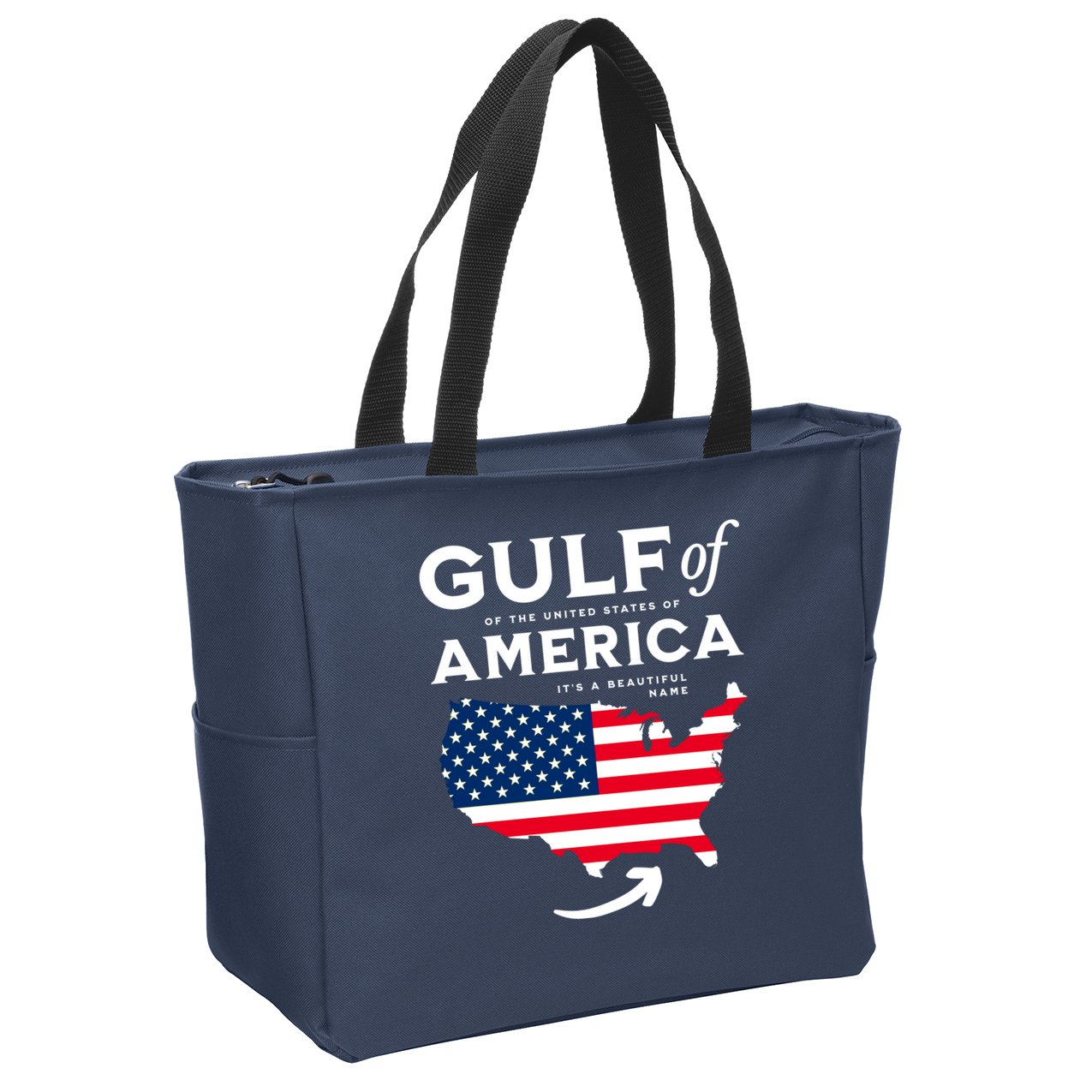 Gulf Of Us America American Flag Zip Tote Bag