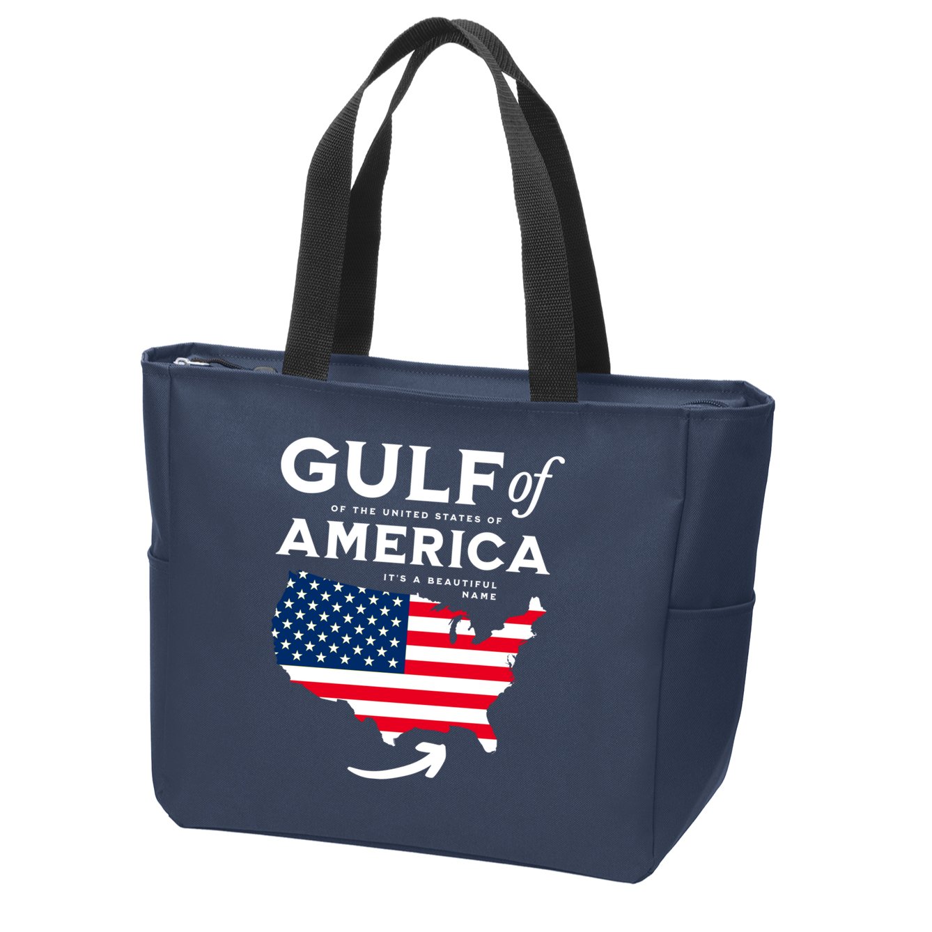 Gulf Of Us America American Flag Zip Tote Bag
