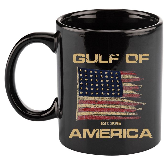 Gulf Of Us America Est Since 2025 Us Flag 11oz C Handle Ceramic Mug