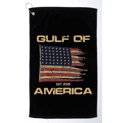 Gulf Of Us America Est Since 2025 Us Flag Golf Towel