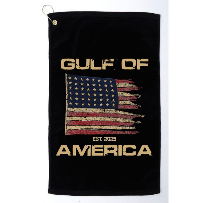 Gulf Of Us America Est Since 2025 Us Flag Golf Towel