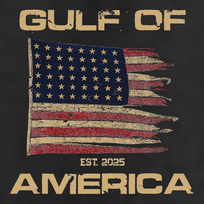 Gulf Of Us America Est Since 2025 Us Flag Golf Towel