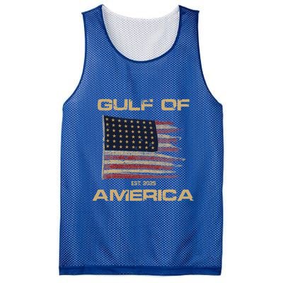 Gulf Of Us America Est Since 2025 Us Flag Mesh Reversible Basketball Jersey Tank
