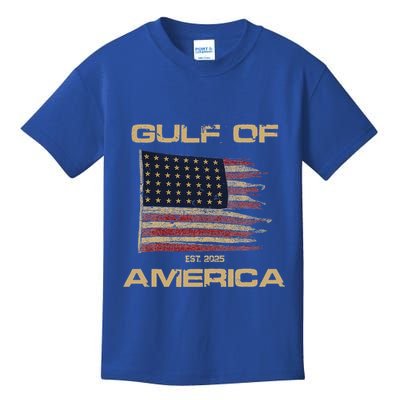 Gulf Of Us America Est Since 2025 Us Flag Kids T-Shirt