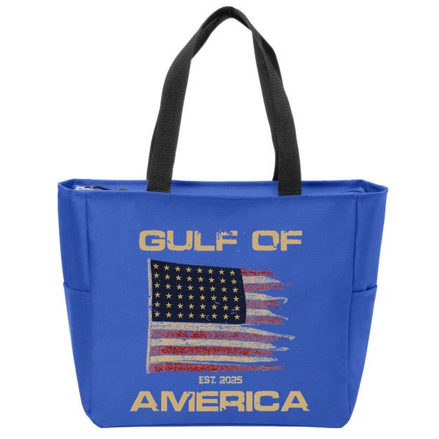Gulf Of Us America Est Since 2025 Us Flag Zip Tote Bag