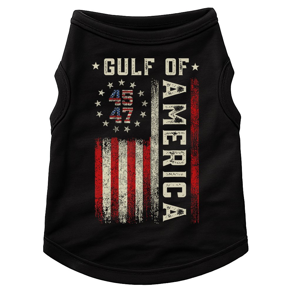 Gulf Of Usa America Funny Usa Flag Doggie Tank