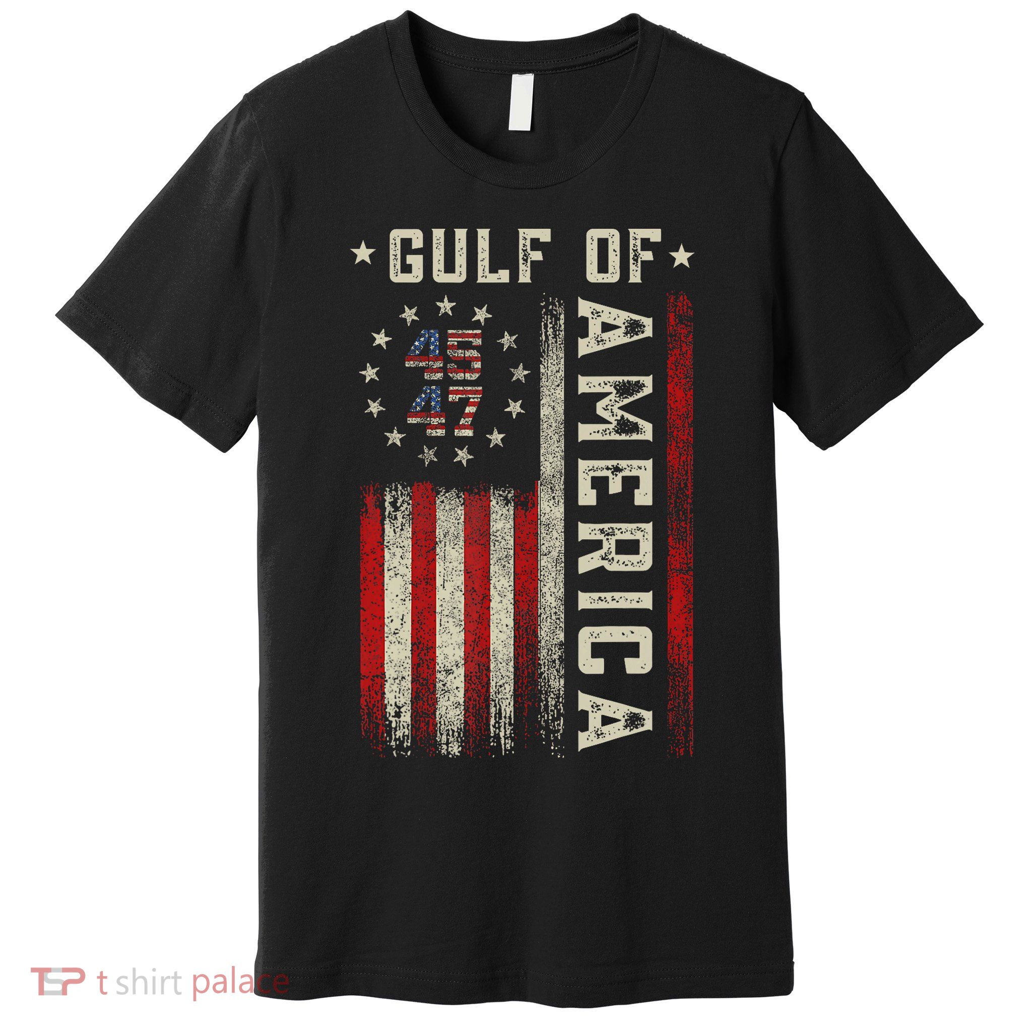 Gulf Of Usa America Funny Usa Flag Premium T-Shirt