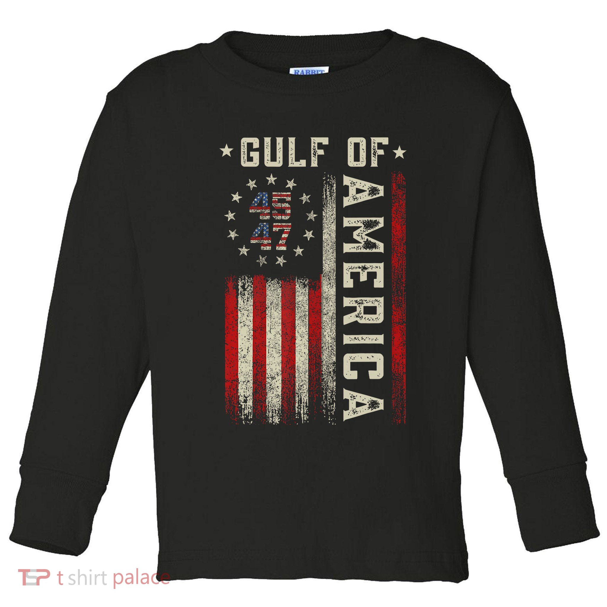 Gulf Of Usa America Funny Usa Flag Toddler Long Sleeve Shirt