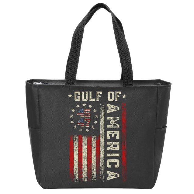 Gulf Of Usa America Funny Usa Flag Zip Tote Bag