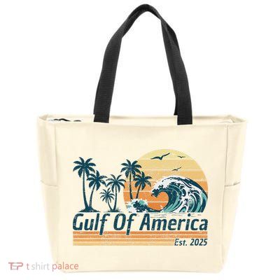 Gulf Of Us America Est 2025 Retro Vintage Beach Zip Tote Bag