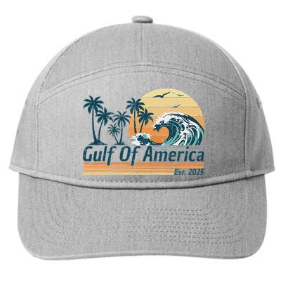 Gulf Of Us America Est 2025 Retro Vintage Beach 7-Panel Snapback Hat