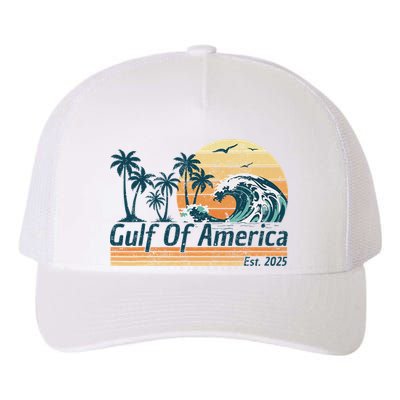 Gulf Of Us America Est 2025 Retro Vintage Beach Yupoong Adult 5-Panel Trucker Hat